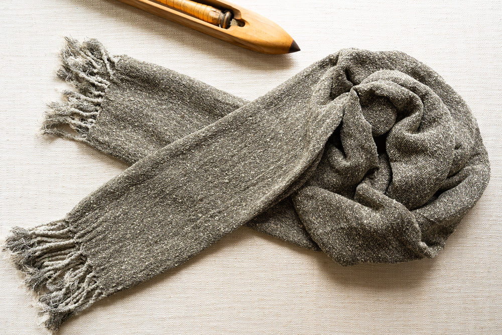Handwoven Raw Silk Scarf