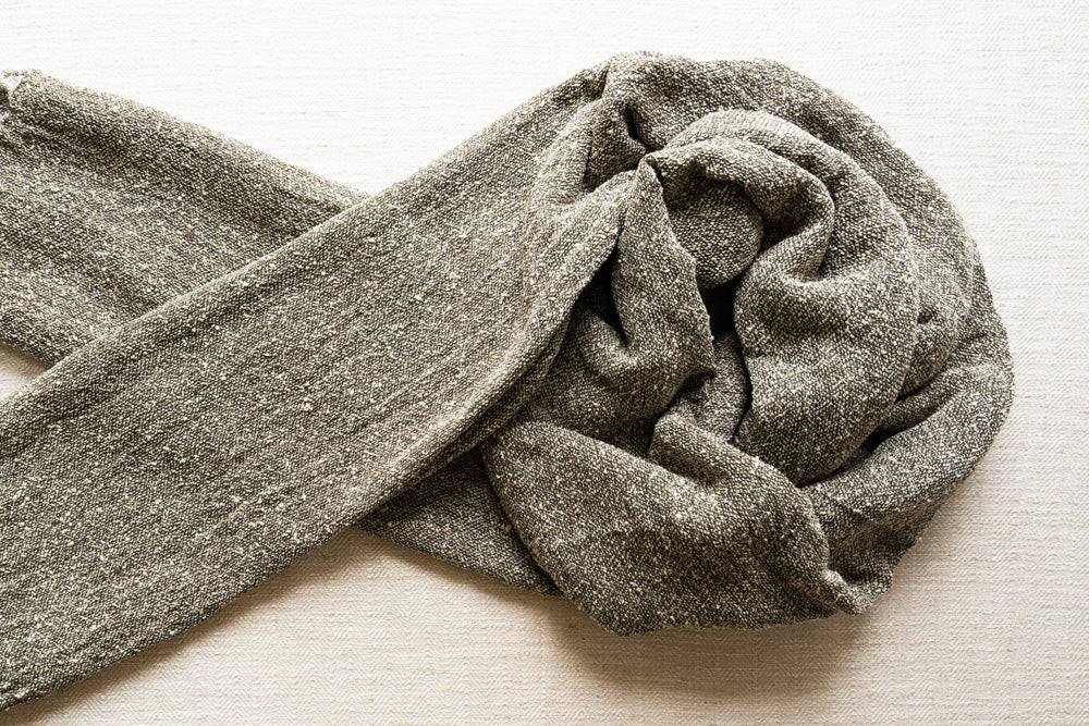 Handwoven Raw Silk Scarf