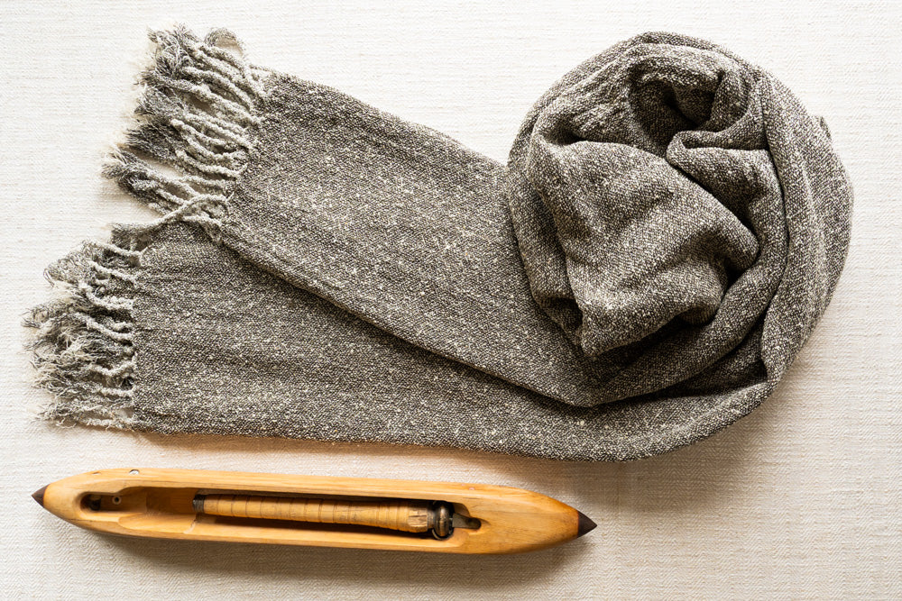 Handwoven Raw Silk Scarf