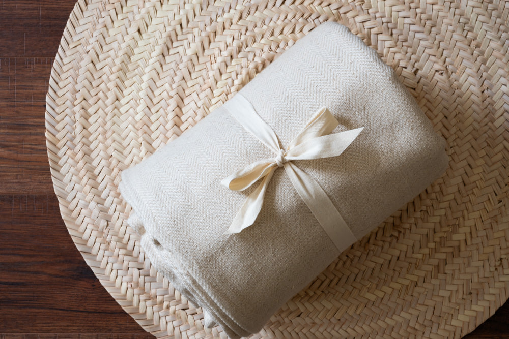 Herringbone Linen Blanket