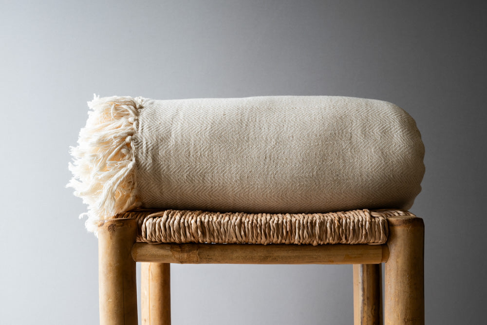 Herringbone Linen Blanket