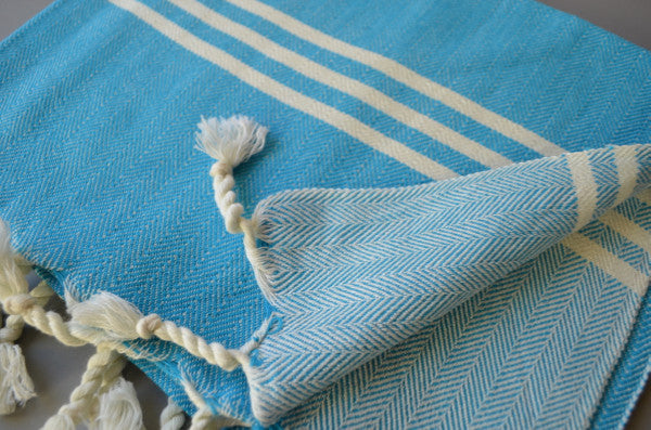 Fringeless Turkish Towels - Indigo Traders