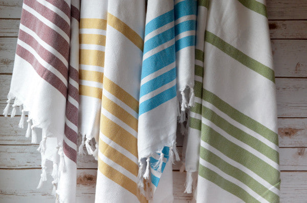 Herringbone Bath Towel - Indigo Traders