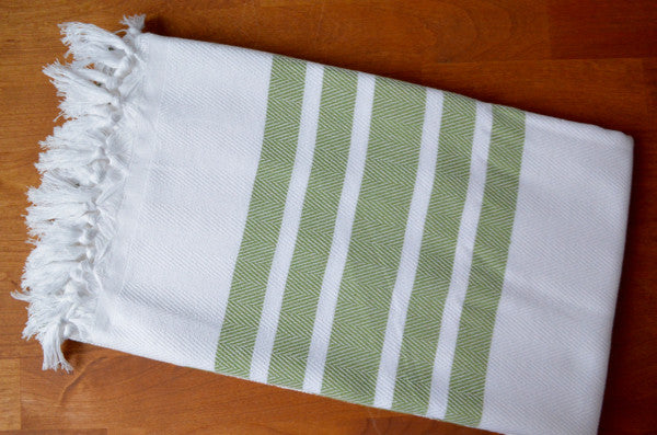 Herringbone Bath Towel - Indigo Traders