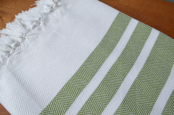 Herringbone Bath Towel - Indigo Traders