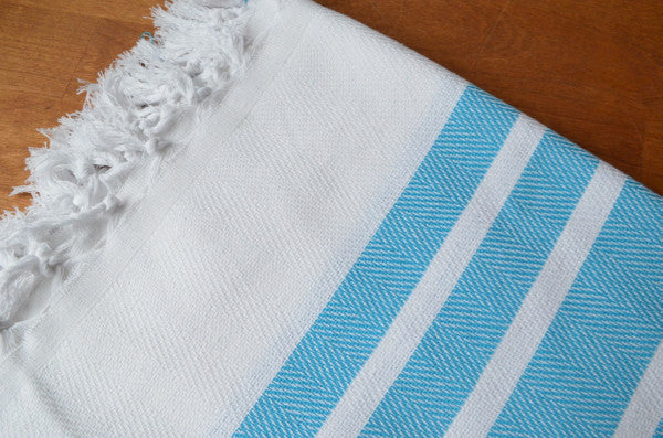 Herringbone Bath Towel - Indigo Traders