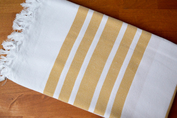 Herringbone Bath Towel - Indigo Traders