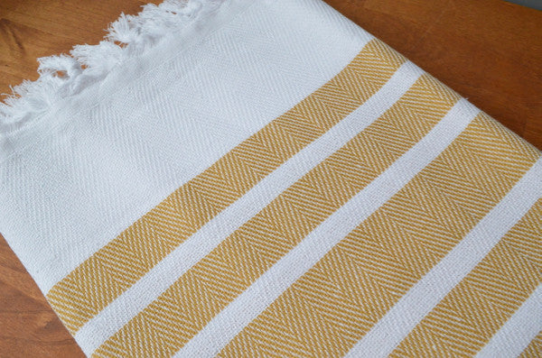 Herringbone Bath Towel - Indigo Traders