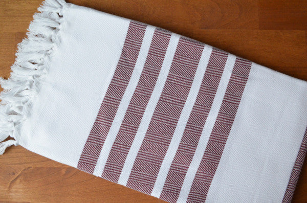 Herringbone Bath Towel - Indigo Traders