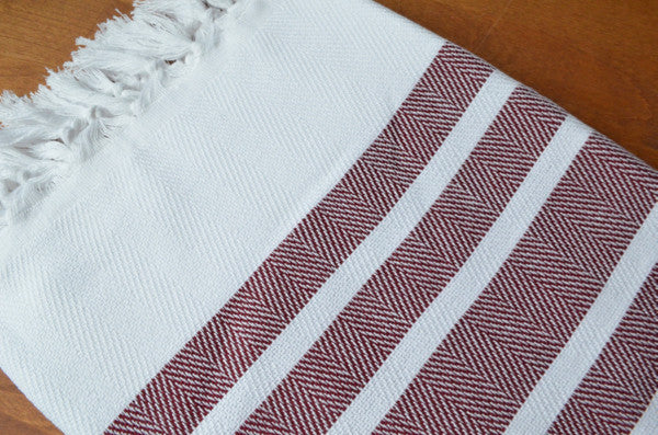 Herringbone Bath Towel - Indigo Traders