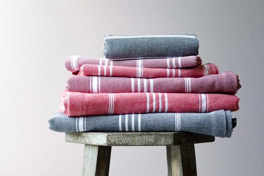 Fringeless Turkish Towels - Indigo Traders