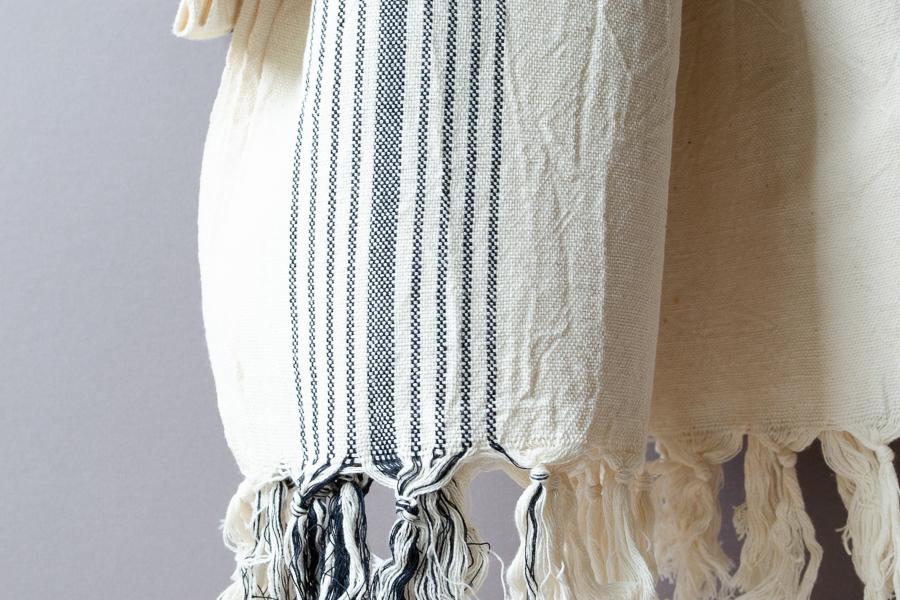 Black Linen Towel - Indigo Traders
