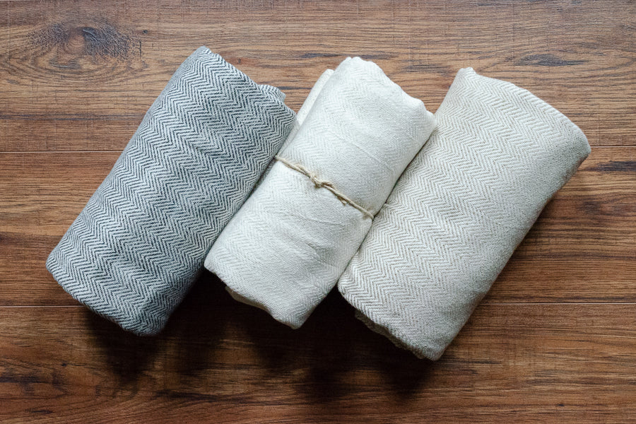 Herringbone Linen Throw