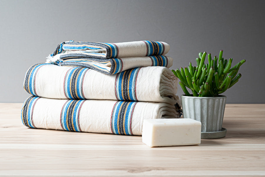 Azure Linen Towel