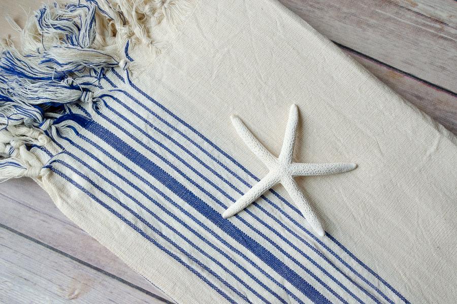 Azul Linen Towel - Indigo Traders