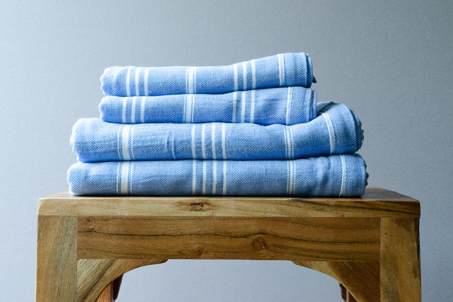 Fringeless Turkish Towels - Indigo Traders