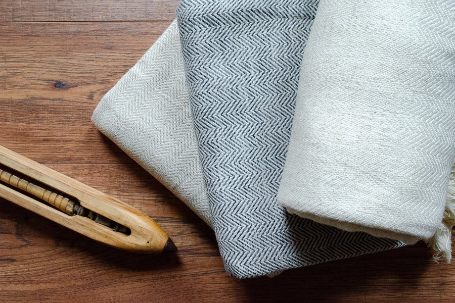 Herringbone Linen Throw