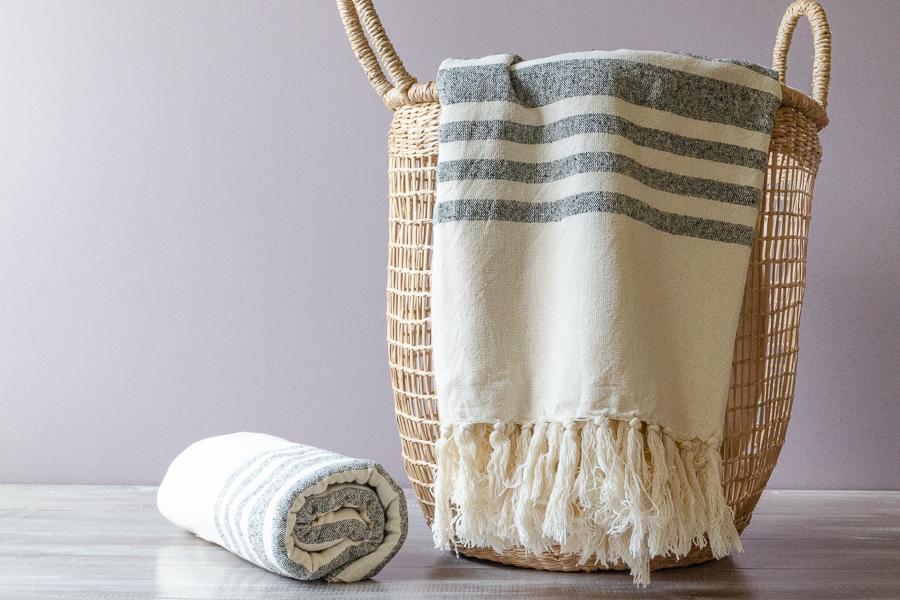 Antakya Raw Silk Towel - Indigo Traders