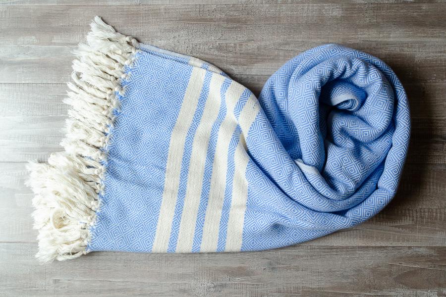 Bella Cotton Throw - Indigo Traders