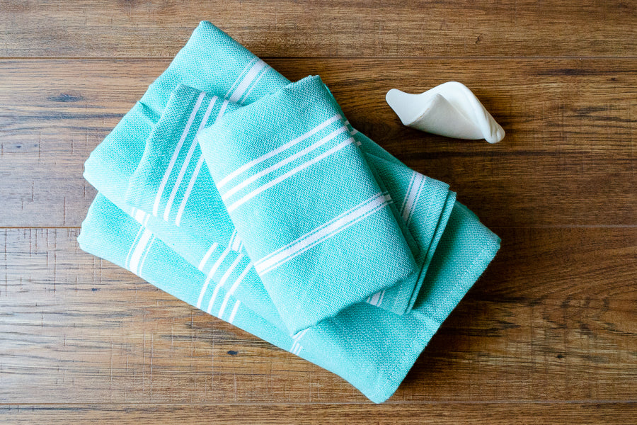 Fringeless Turkish Towels - Indigo Traders