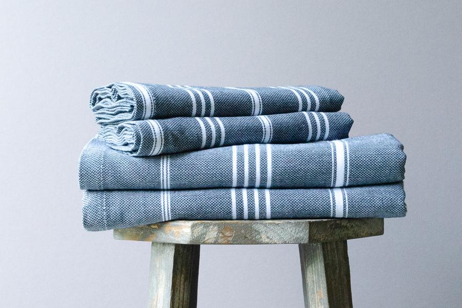 Fringeless Turkish Towels - Indigo Traders