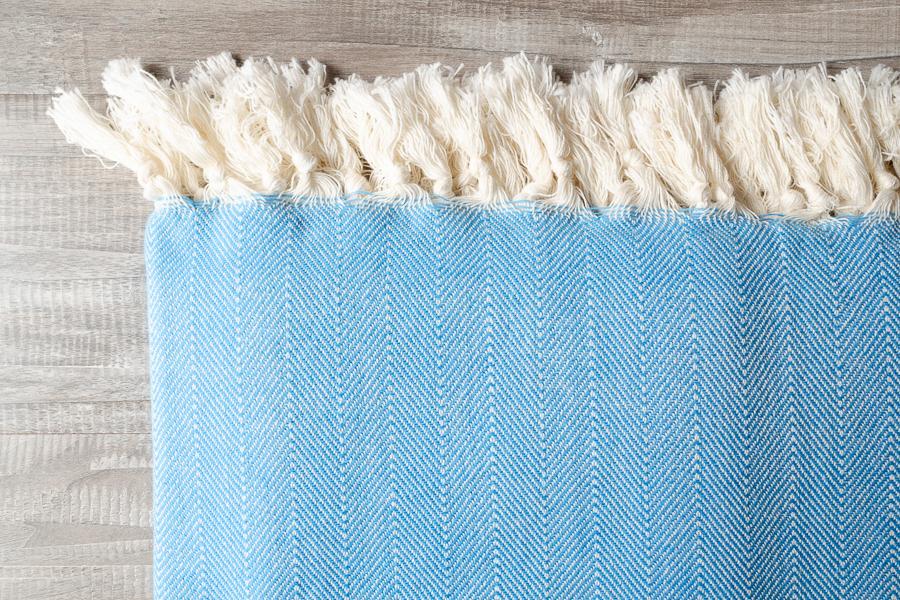 Herringbone Cotton Blanket - Indigo Traders