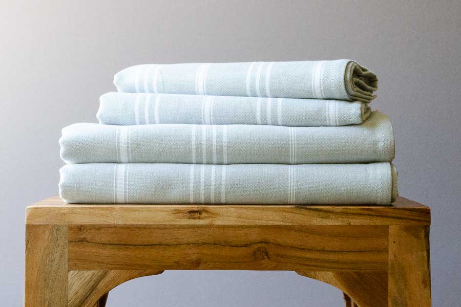 Fringeless Turkish Towels - Indigo Traders