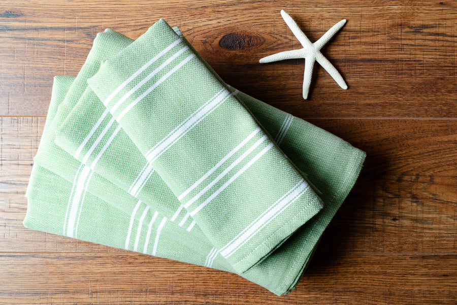 Fringeless Turkish Towels - Indigo Traders